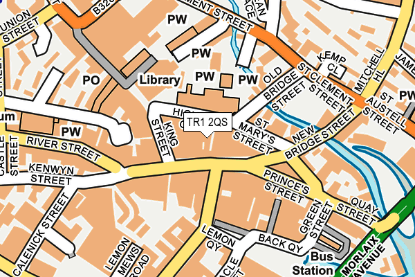 TR1 2QS map - OS OpenMap – Local (Ordnance Survey)