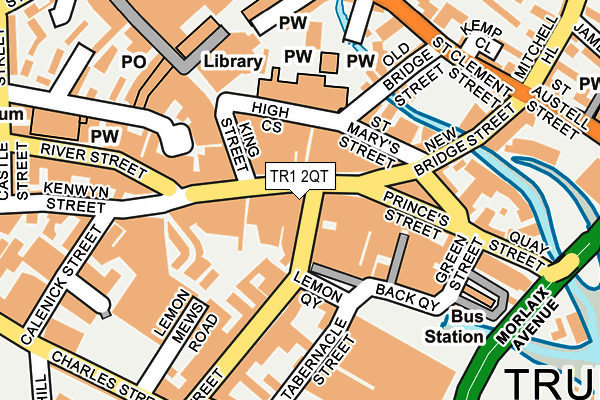 TR1 2QT map - OS OpenMap – Local (Ordnance Survey)
