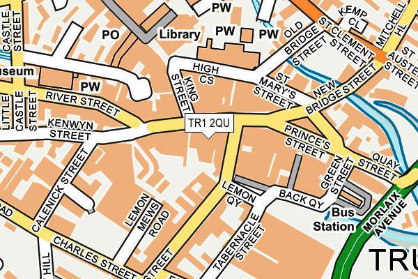 TR1 2QU map - OS OpenMap – Local (Ordnance Survey)