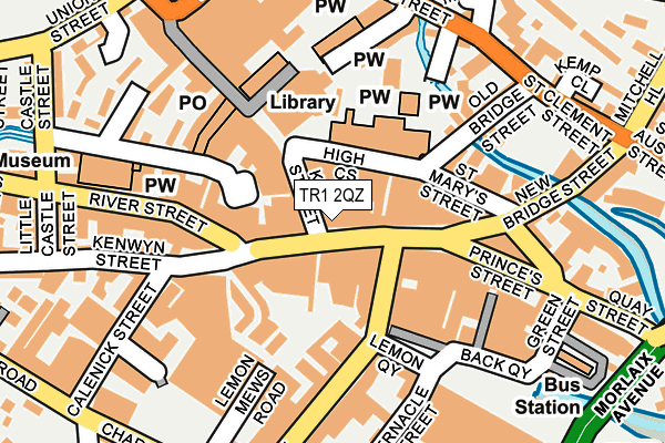 TR1 2QZ map - OS OpenMap – Local (Ordnance Survey)