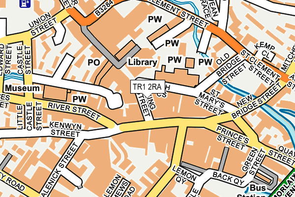 TR1 2RA map - OS OpenMap – Local (Ordnance Survey)
