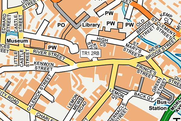 TR1 2RB map - OS OpenMap – Local (Ordnance Survey)