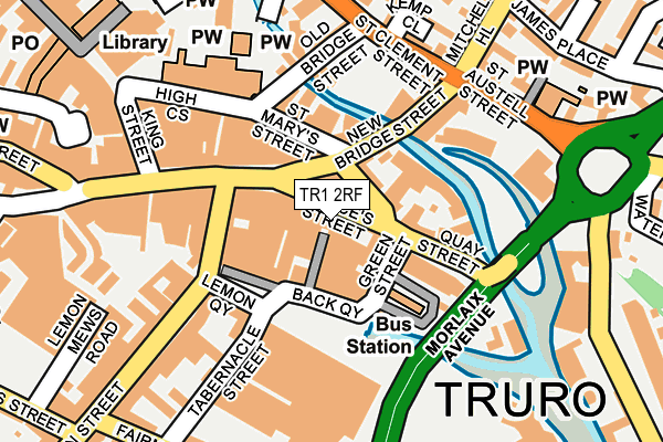 TR1 2RF map - OS OpenMap – Local (Ordnance Survey)