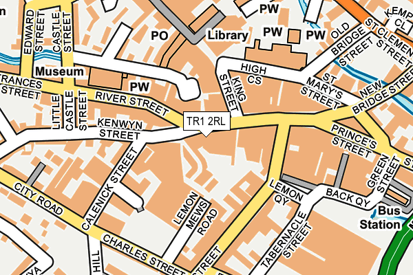 TR1 2RL map - OS OpenMap – Local (Ordnance Survey)