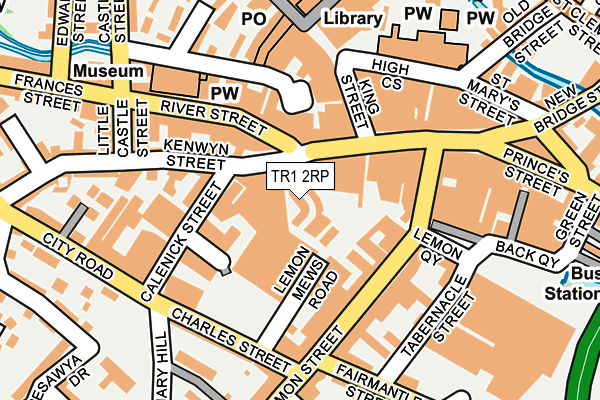 TR1 2RP map - OS OpenMap – Local (Ordnance Survey)