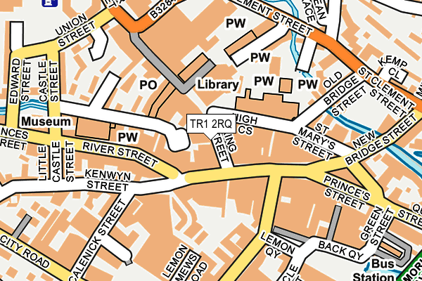 TR1 2RQ map - OS OpenMap – Local (Ordnance Survey)