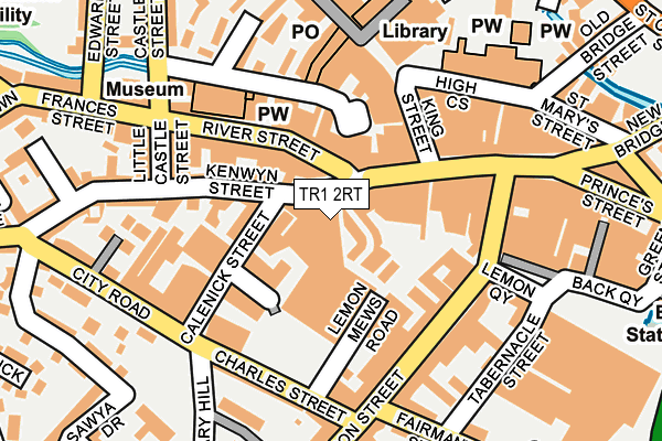 TR1 2RT map - OS OpenMap – Local (Ordnance Survey)