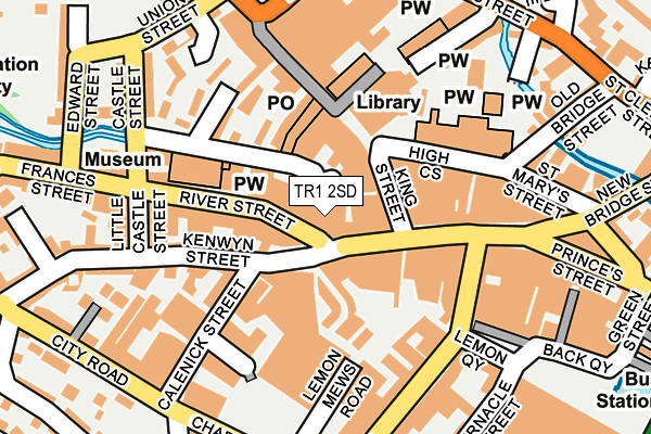 TR1 2SD map - OS OpenMap – Local (Ordnance Survey)