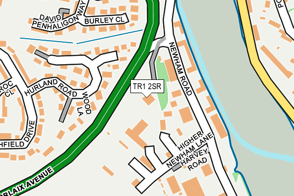 TR1 2SR map - OS OpenMap – Local (Ordnance Survey)