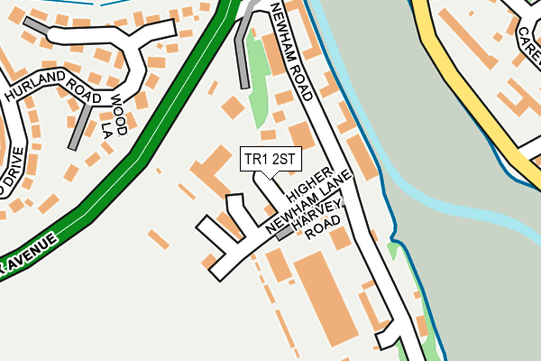 TR1 2ST map - OS OpenMap – Local (Ordnance Survey)