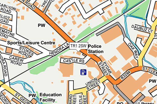 TR1 2SW map - OS OpenMap – Local (Ordnance Survey)