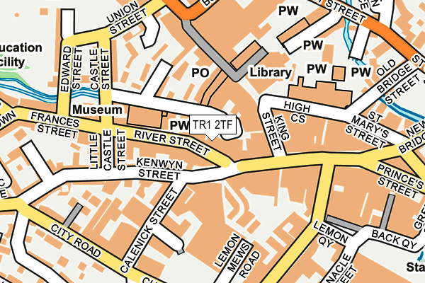 TR1 2TF map - OS OpenMap – Local (Ordnance Survey)