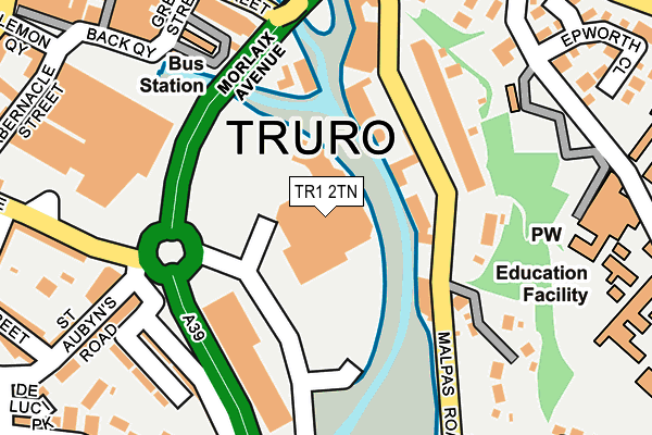 TR1 2TN map - OS OpenMap – Local (Ordnance Survey)