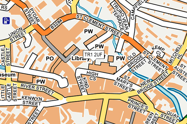 TR1 2UF map - OS OpenMap – Local (Ordnance Survey)