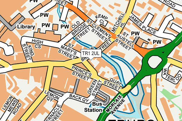 TR1 2UL map - OS OpenMap – Local (Ordnance Survey)