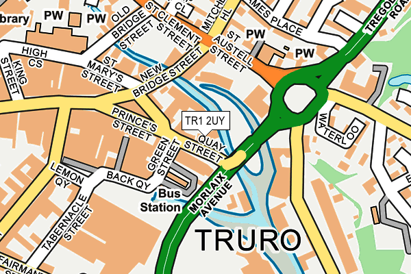TR1 2UY map - OS OpenMap – Local (Ordnance Survey)