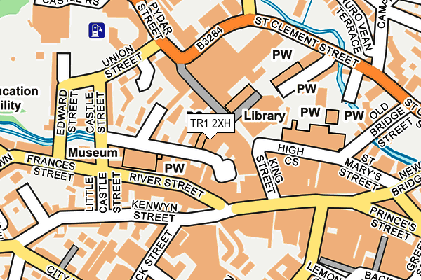 TR1 2XH map - OS OpenMap – Local (Ordnance Survey)