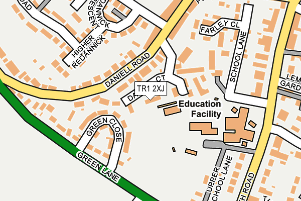 TR1 2XJ map - OS OpenMap – Local (Ordnance Survey)