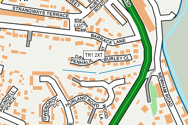 TR1 2XT map - OS OpenMap – Local (Ordnance Survey)