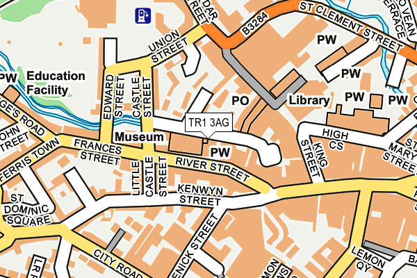 TR1 3AG map - OS OpenMap – Local (Ordnance Survey)