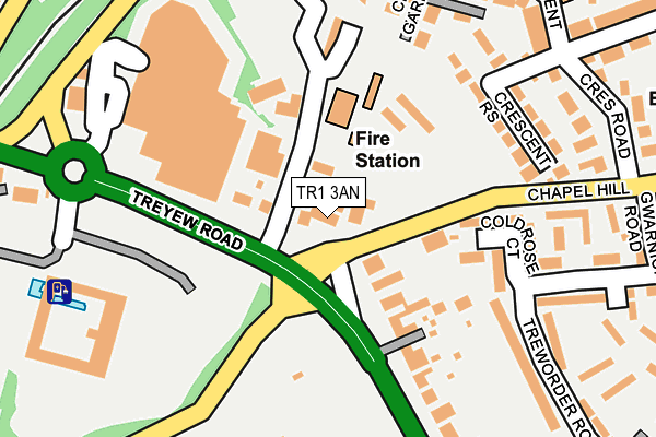 TR1 3AN map - OS OpenMap – Local (Ordnance Survey)