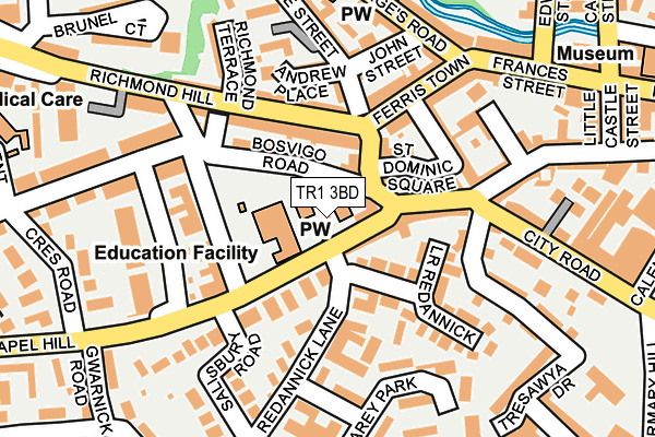 TR1 3BD map - OS OpenMap – Local (Ordnance Survey)