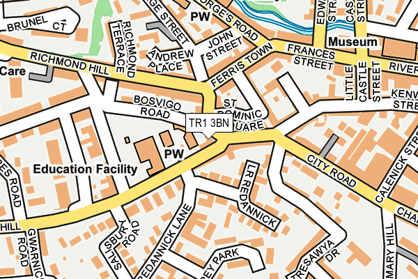 TR1 3BN map - OS OpenMap – Local (Ordnance Survey)