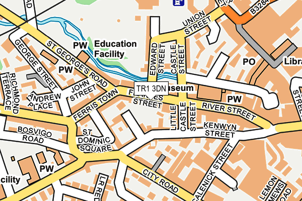 TR1 3DN map - OS OpenMap – Local (Ordnance Survey)