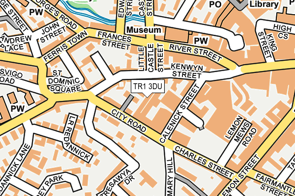 TR1 3DU map - OS OpenMap – Local (Ordnance Survey)