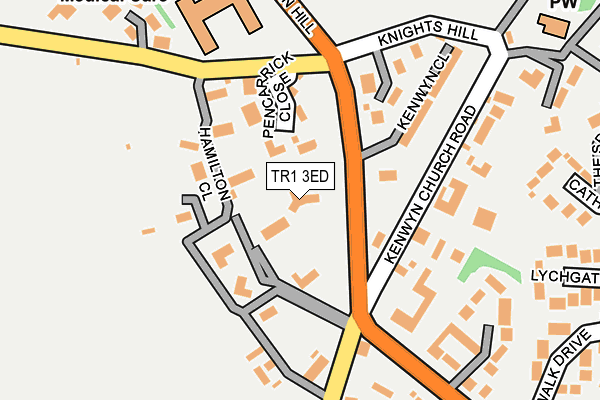 TR1 3ED map - OS OpenMap – Local (Ordnance Survey)