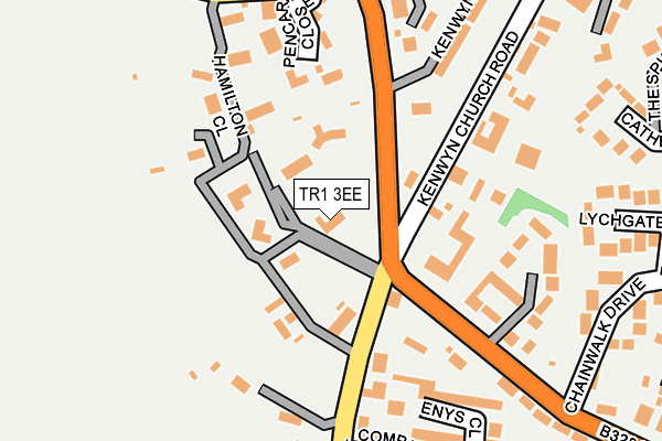 TR1 3EE map - OS OpenMap – Local (Ordnance Survey)