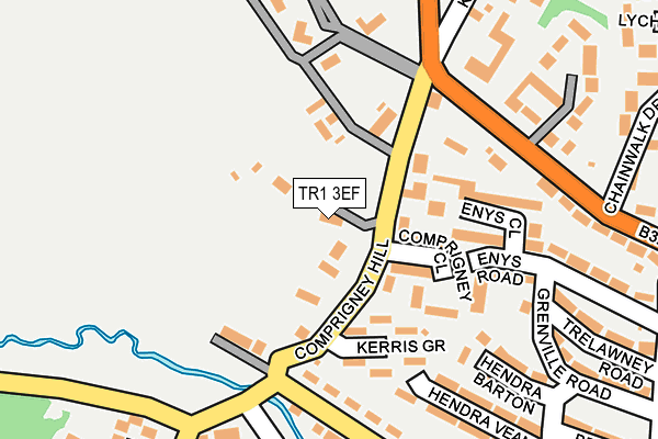 TR1 3EF map - OS OpenMap – Local (Ordnance Survey)