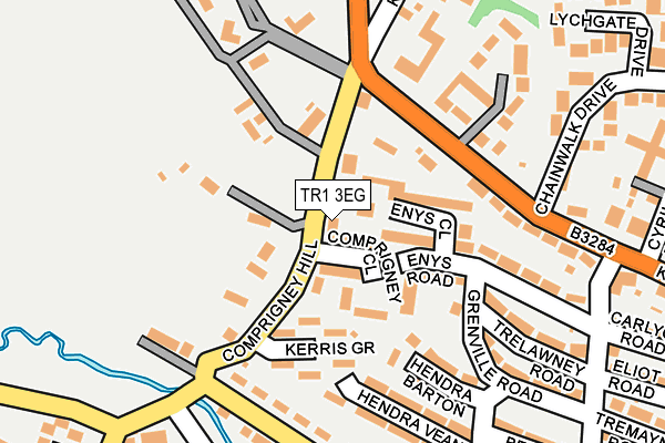 TR1 3EG map - OS OpenMap – Local (Ordnance Survey)