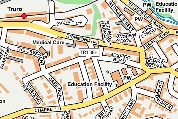 TR1 3EH map - OS OpenMap – Local (Ordnance Survey)