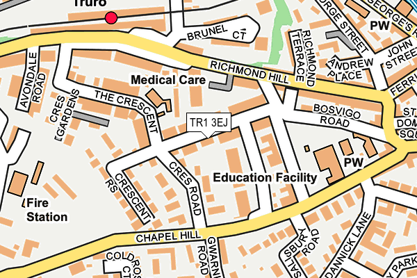 TR1 3EJ map - OS OpenMap – Local (Ordnance Survey)