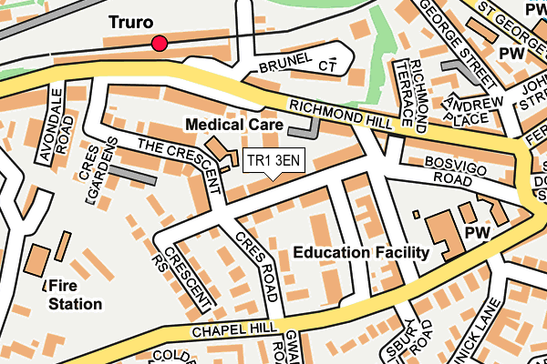 TR1 3EN map - OS OpenMap – Local (Ordnance Survey)