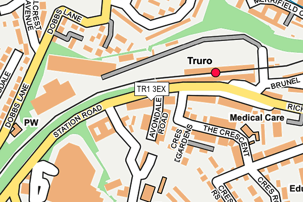 TR1 3EX map - OS OpenMap – Local (Ordnance Survey)