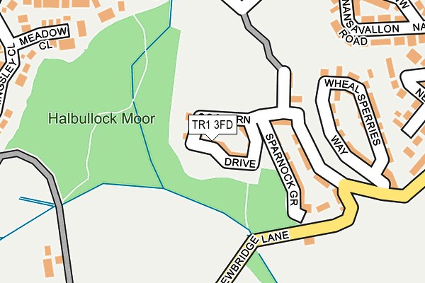 TR1 3FD map - OS OpenMap – Local (Ordnance Survey)