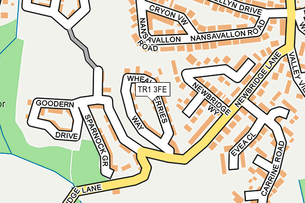 TR1 3FE map - OS OpenMap – Local (Ordnance Survey)