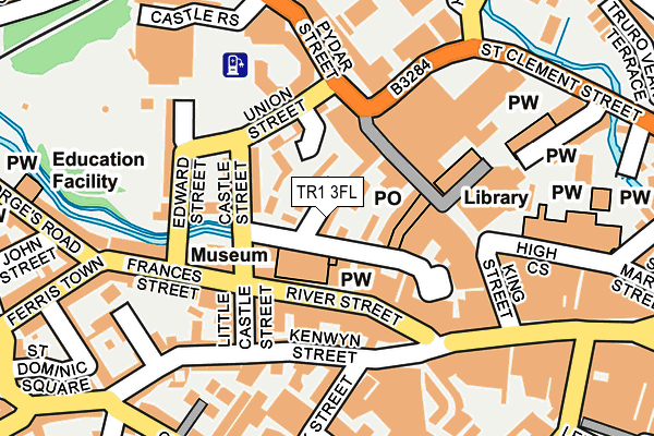 TR1 3FL map - OS OpenMap – Local (Ordnance Survey)