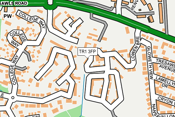 TR1 3FP map - OS OpenMap – Local (Ordnance Survey)