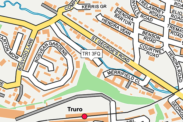 TR1 3FQ map - OS OpenMap – Local (Ordnance Survey)