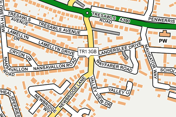 TR1 3GB map - OS OpenMap – Local (Ordnance Survey)