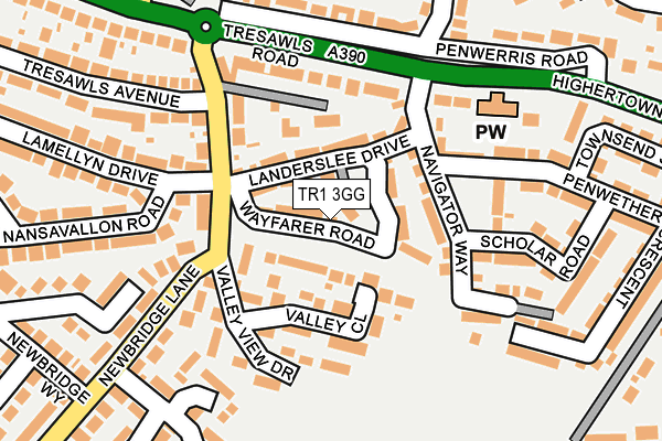 TR1 3GG map - OS OpenMap – Local (Ordnance Survey)