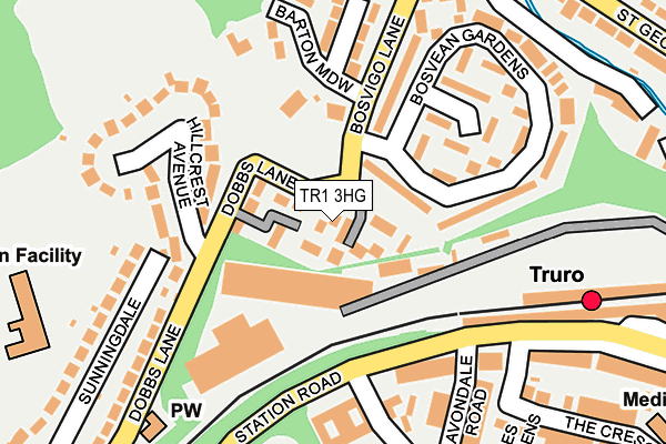 TR1 3HG map - OS OpenMap – Local (Ordnance Survey)