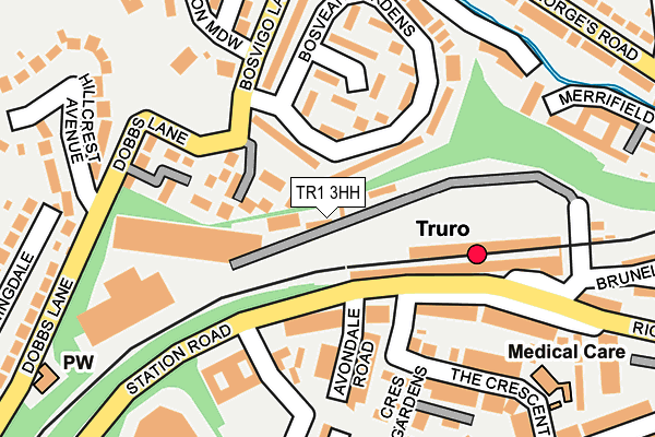 TR1 3HH map - OS OpenMap – Local (Ordnance Survey)