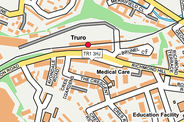TR1 3HJ map - OS OpenMap – Local (Ordnance Survey)