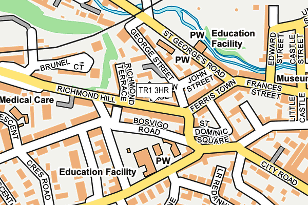 TR1 3HR map - OS OpenMap – Local (Ordnance Survey)