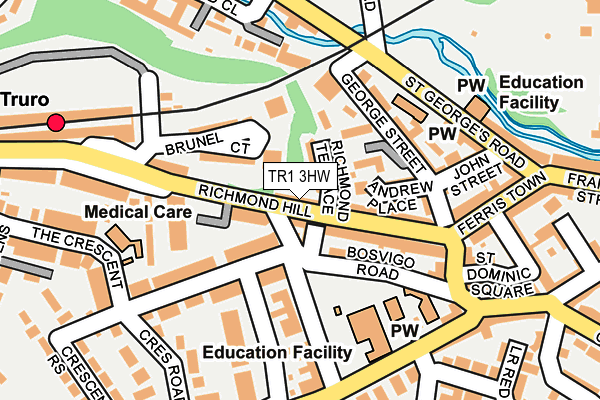 TR1 3HW map - OS OpenMap – Local (Ordnance Survey)