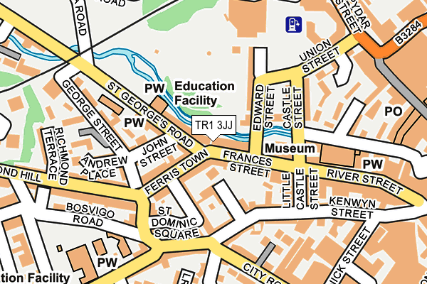 TR1 3JJ map - OS OpenMap – Local (Ordnance Survey)